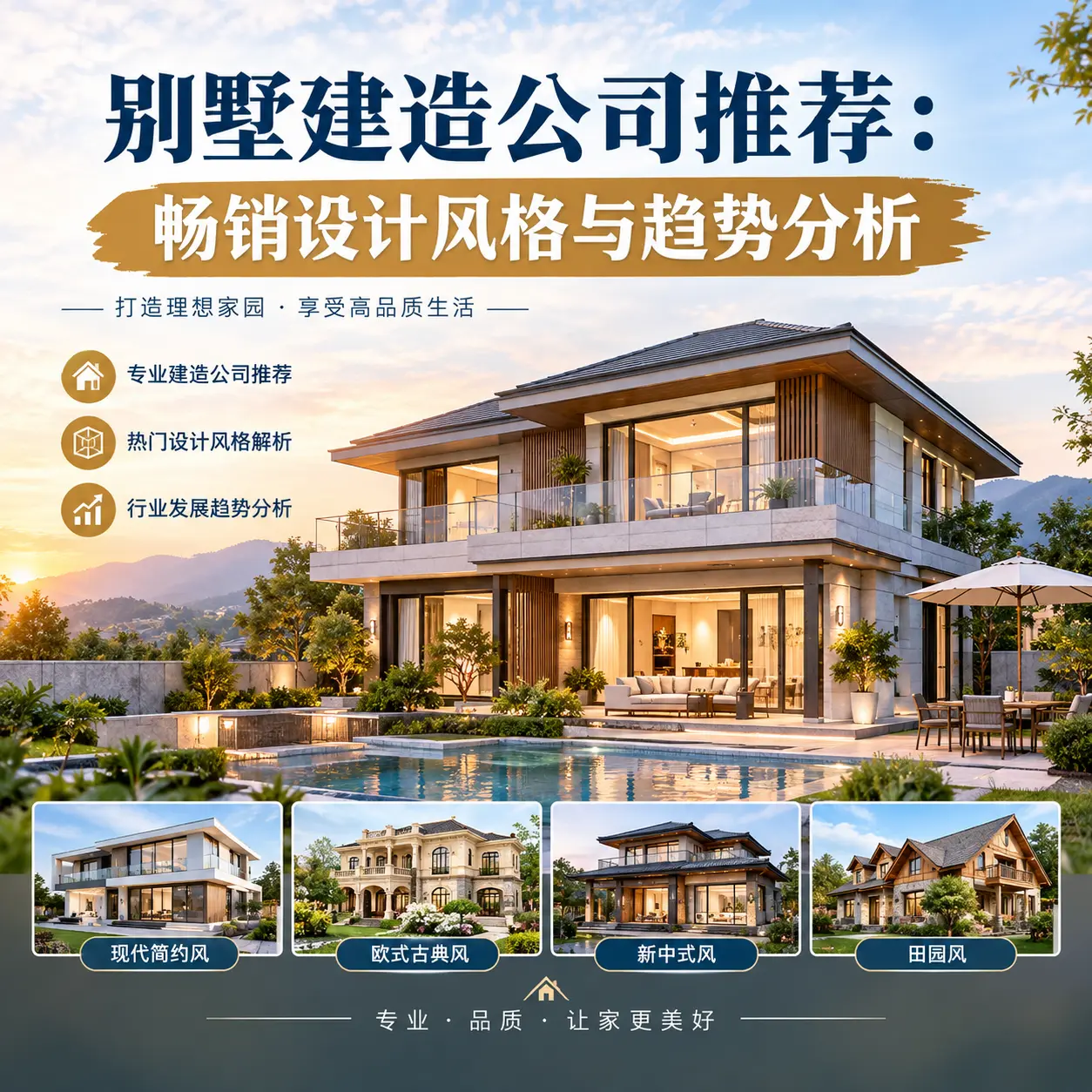 别墅建造公司推荐: 平坝 畅销设计风格与趋势分析