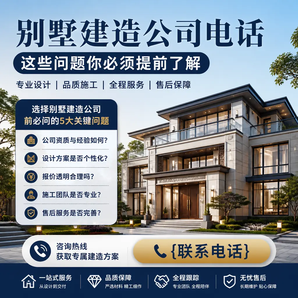 平坝别墅建造公司电话，这些问题你必须提前了解
