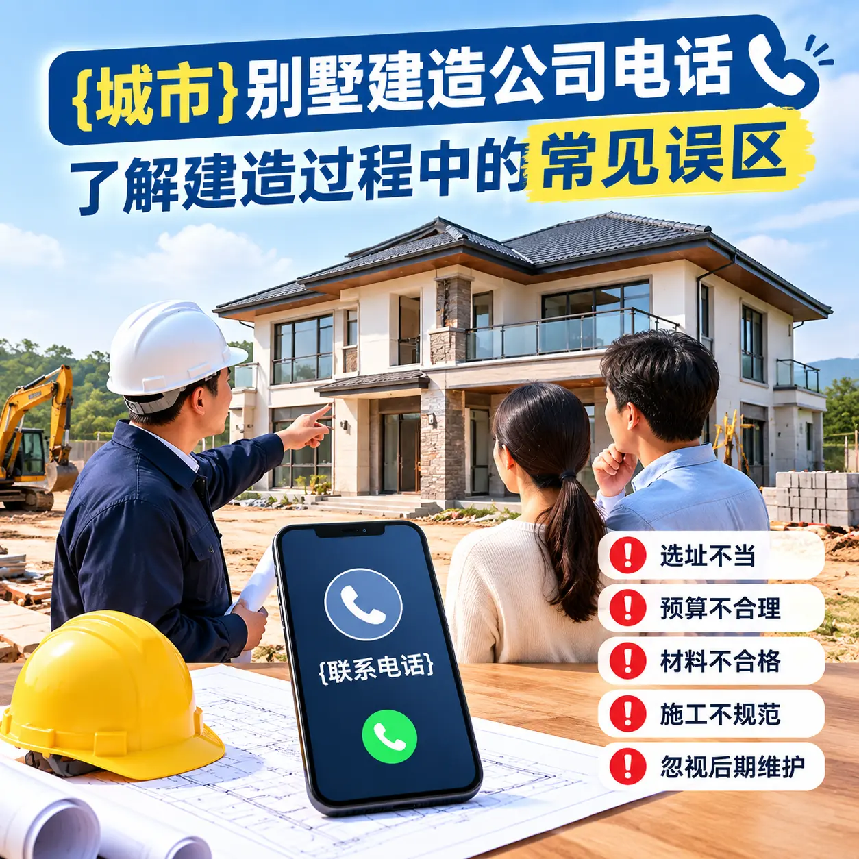 平坝别墅建造公司电话,了解建造过程中的常见误区