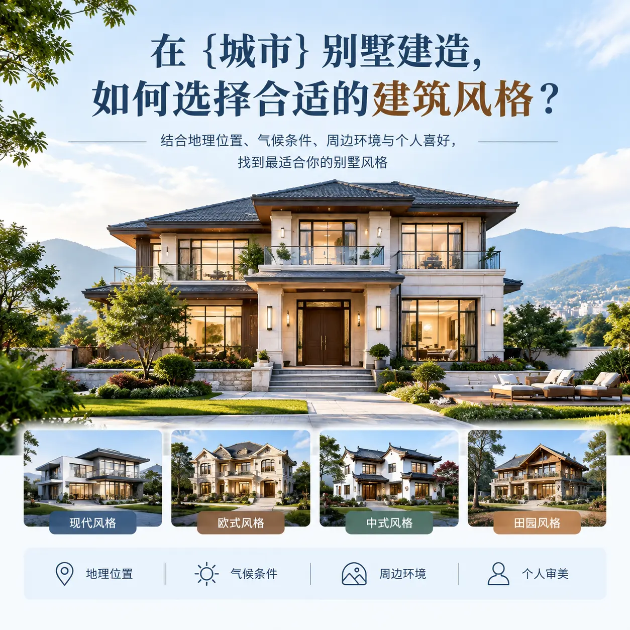 在 平坝 别墅建造,如何选择合适的建筑风格?
