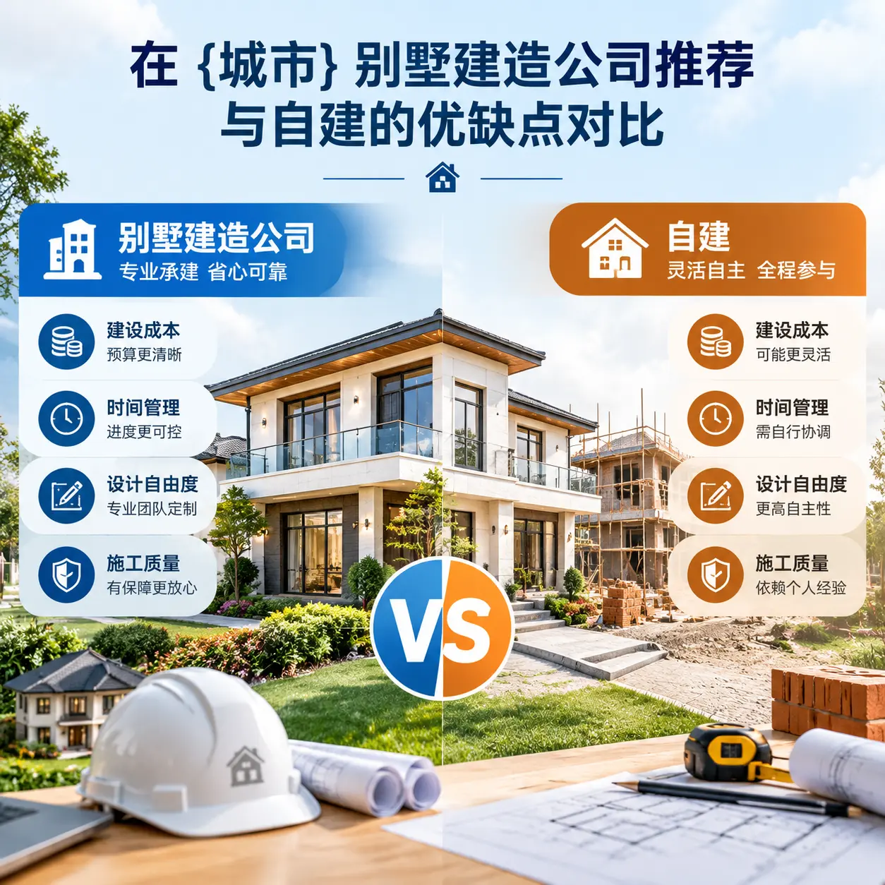 在 平坝 别墅建造公司推荐与自建的优缺点对比
